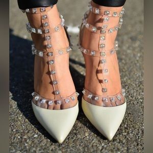 Rare! Valentino Naked Rockstud Heels